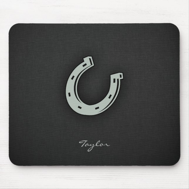 Ash Grey Horseshoe Mouse Mat (Front)