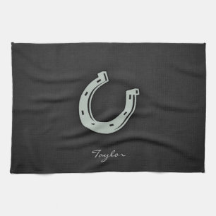 Ash Grey Horseshoe Tea Towel