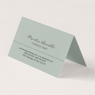 Ash Grey Modern Minimalist Plain Business Card
