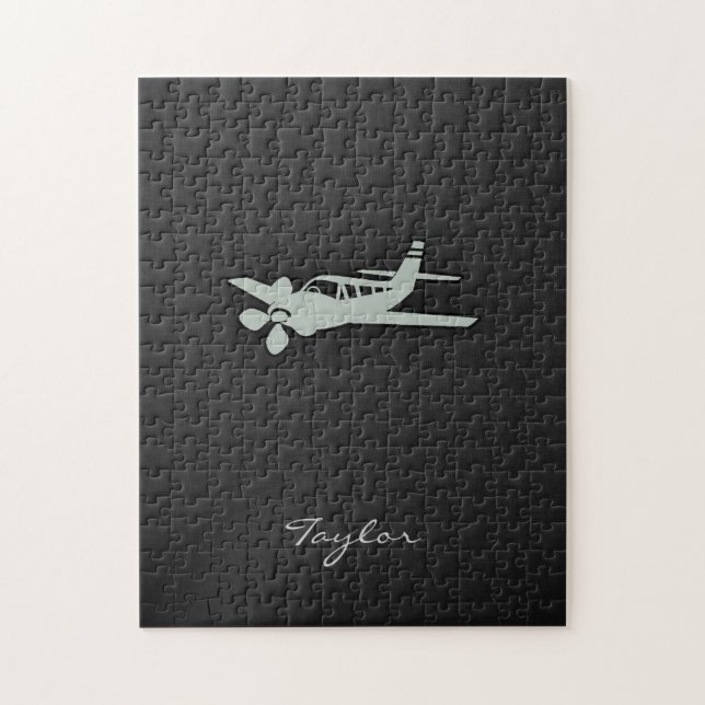 Ash Grey Plane Jigsaw Puzzle (Vertical)