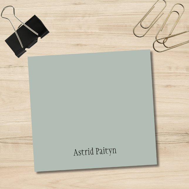 Ash Grey Professional Minimalist Black Script Post-it Notes (Creator Uploaded)