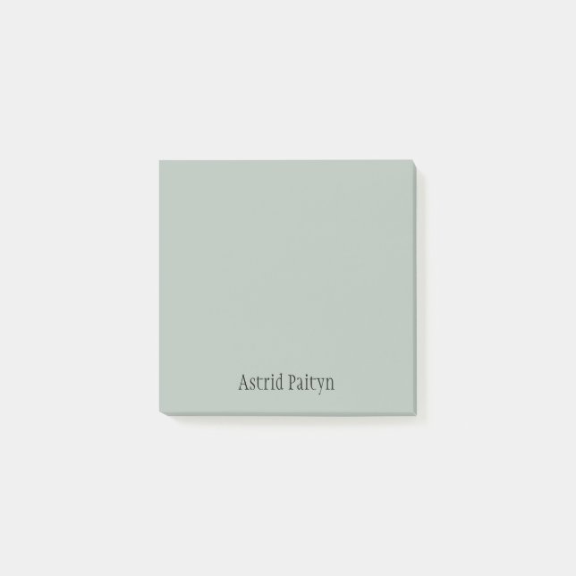 Ash Grey Professional Minimalist Black Script Post-it Notes (Front)