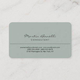Ash Grey Rounded Corner Consultant Business Card