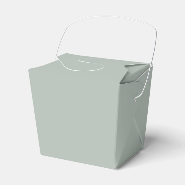 Ash Grey Takeout Favour Box (Front Side)