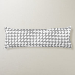 Ash Grey white Houndstooth Check Body Cushion