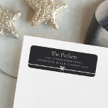 Ash | Modern Bow Simple Minimal Return Address<br><div class="desc">Sweet and simple return address labels feature a minimalist layout that's perfect for your Christmas holiday greetings or all year long. Customise with your family name and address in clean,  classic serif typeface on a soft black background. A petite bow across the top completes the design.</div>
