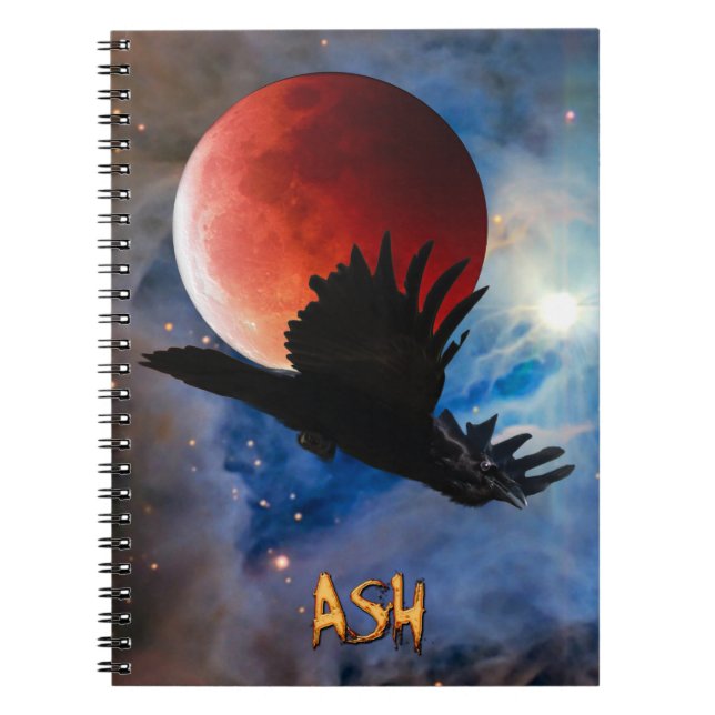 ASH Mystical Raven & Eclipsed Moon Notebook (Front)