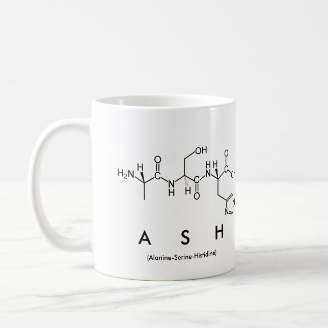 Ash peptide name mug (Left)