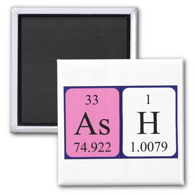 Ash periodic table name magnet (Front)
