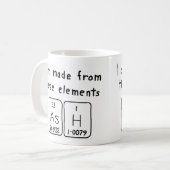 Ash periodic table name mug (Front Left)