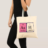 Ash periodic table name tote bag (Front (Product))