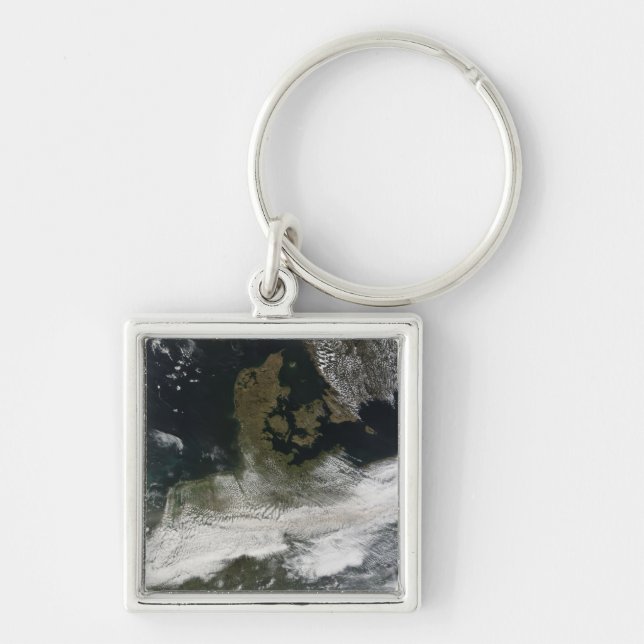 Ash plume from Eyjafjallajokull Volcano 2 Key Ring (Front)