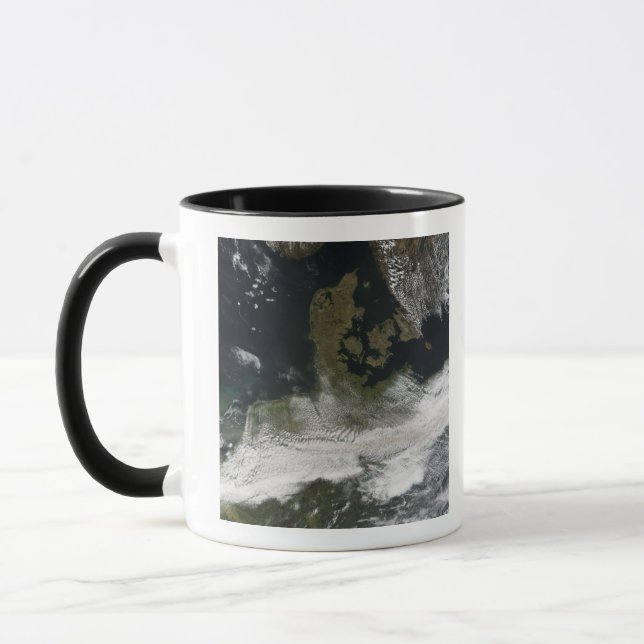 Ash plume from Eyjafjallajokull Volcano 2 Mug (Left)