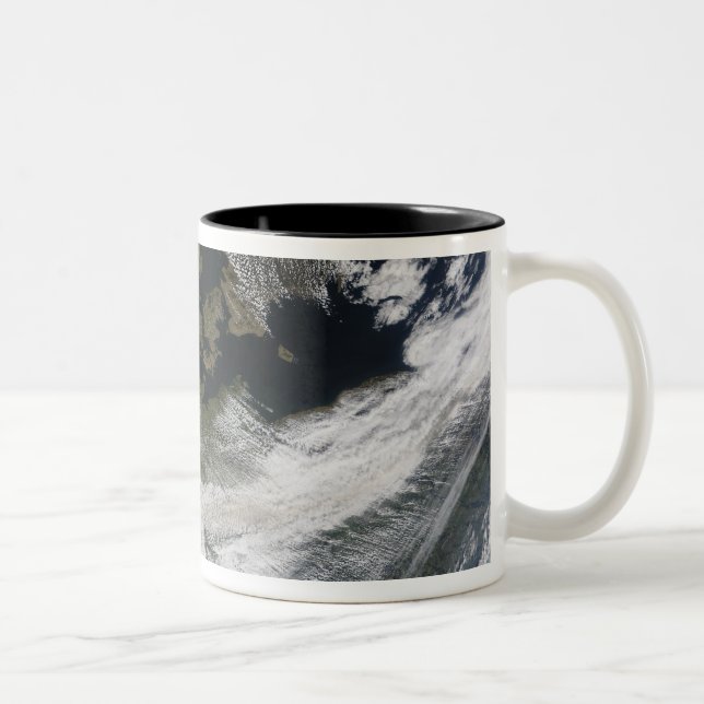 Ash plume from Eyjafjallajokull Volcano 2 Two-Tone Coffee Mug (Right)