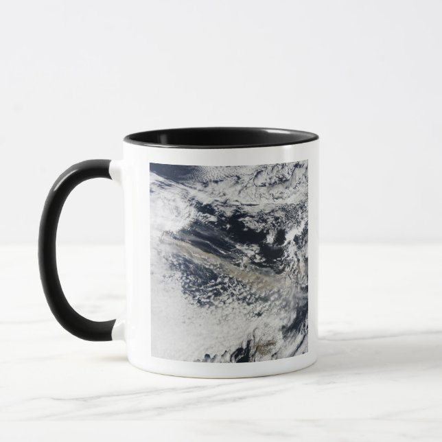 Ash plume from Eyjafjallajokull Volcano Mug (Left)