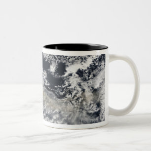 Ash plume from Eyjafjallajokull Volcano Two-Tone Coffee Mug