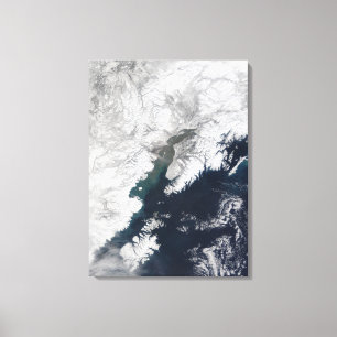Ash plume from Mount Redoubt, Alaska Canvas Print