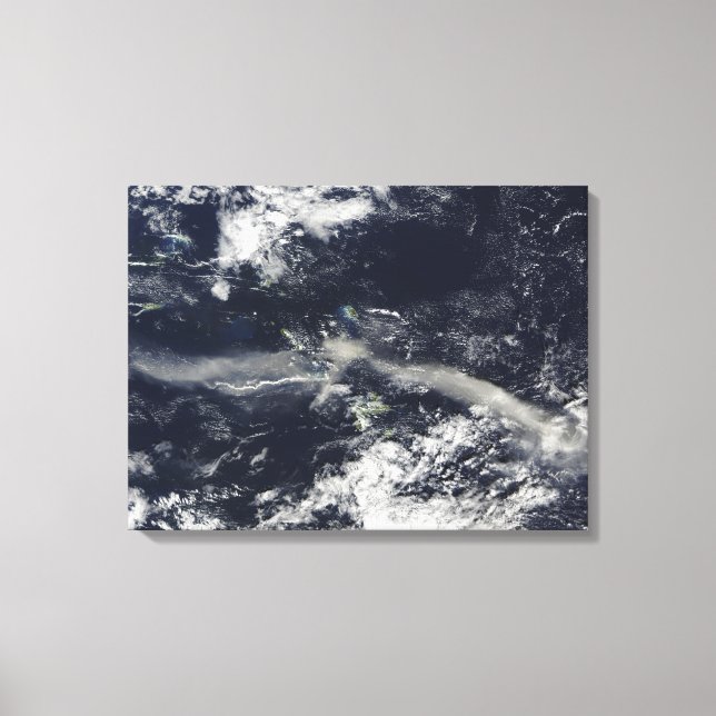 Ash Plume from Soufriere Hills, Montserrat Canvas Print (Front)