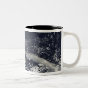 Ash Plume from Soufriere Hills, Montserrat Two-Tone Coffee Mug