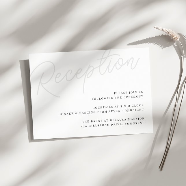 Ash | Script Watermark Wedding Reception Enclosure Card (Creator Uploaded)