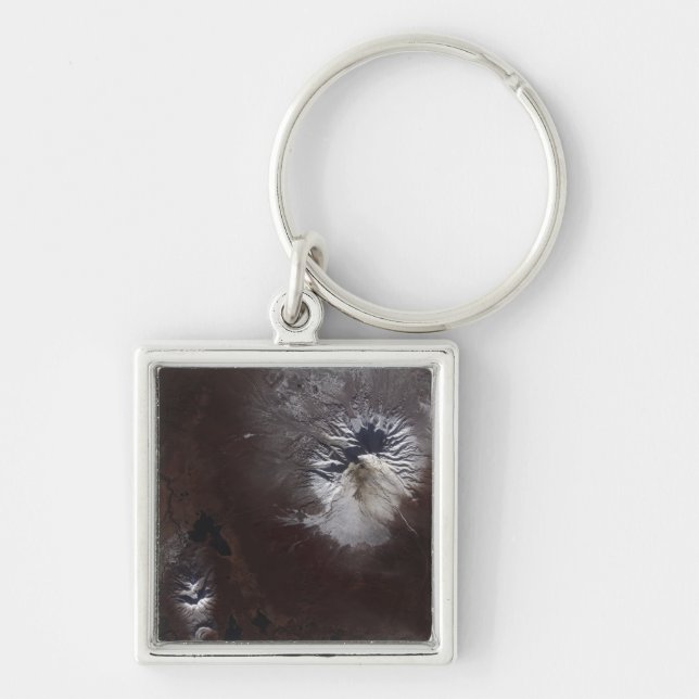 Ash stains on Russia's Shiveluch volcanoÃ¯Â¿Â½s sl Key Ring (Front)