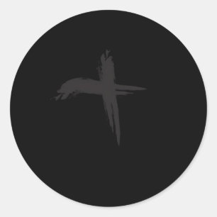 Ash Wednesday Ashes Catholic Lent Easter Cross Classic Round Sticker