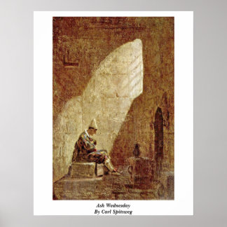 Ash Wednesday By Carl Spitzweg Poster