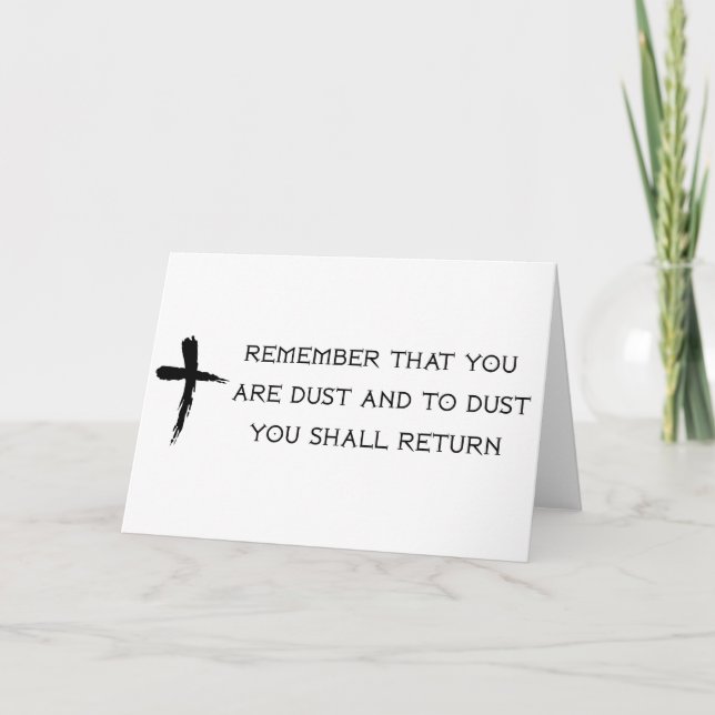 Ash Wednesday Card (Front)