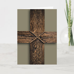 Ash Wednesday Copper Cross Psalm 13:5 Card