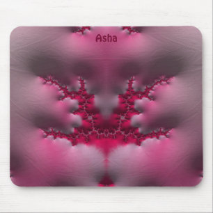 ASHA ~ Pink and White Mouse Mat