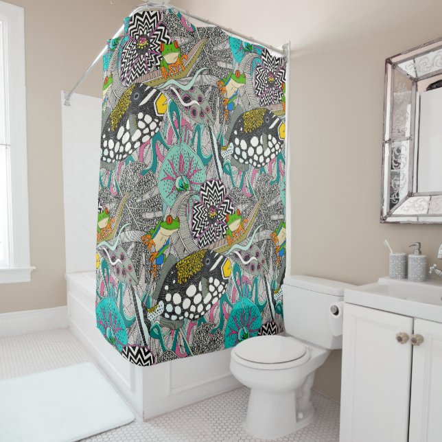 ASHA shell Shower Curtain (In Situ)
