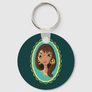 Asha the Indian Beauty Key Ring