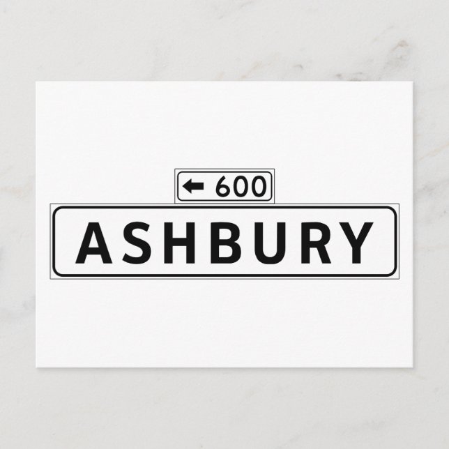 Ashbury Street, San Francisco Street Sign Postcard (Front)