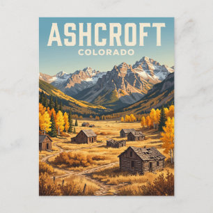 Ashcroft Ghost Town Colorado Postcard