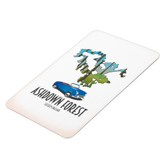 ashdown forest sussex map travel poster map magnet