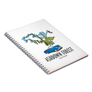 ashdown forest sussex map travel poster map notebook