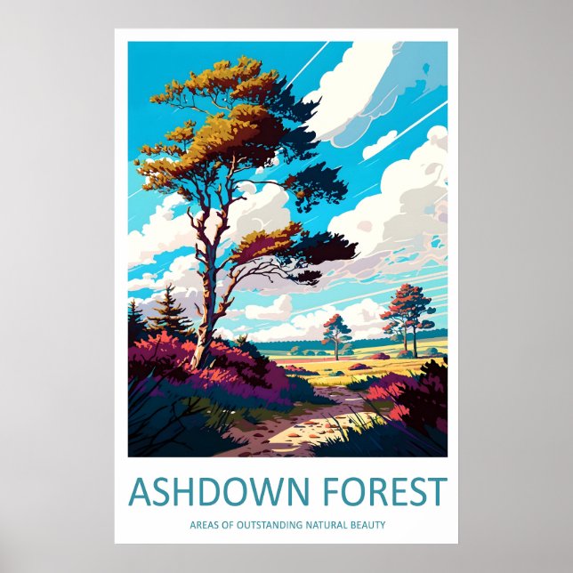 Ashdown Forest Travel Print Wall Art Ashdown (Front)