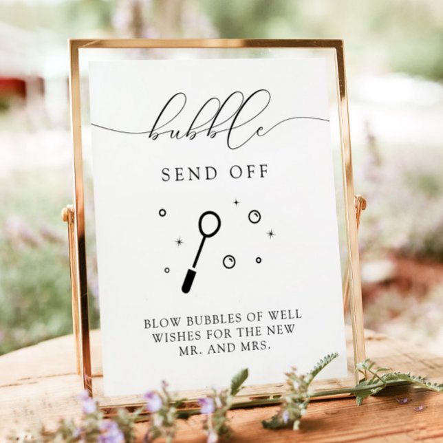 ASHER Calligraphy Bubble Send Off Wedding Sign (Creator Uploaded)