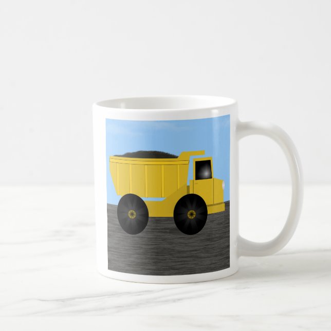 Asher Dump Truck Personalised Mug (Right)