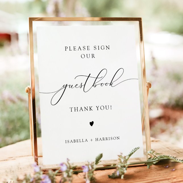ASHER Elegant Calligraphy Wedding Guestbook Sign (Creator Uploaded)