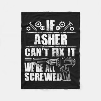 Asher Gift Name Fix Funny Birthday Personalised Fleece Blanket