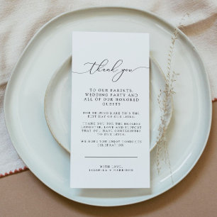 Asher - Modern Calligraphy Wedding Table Thank You