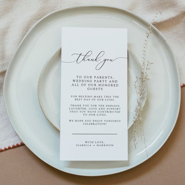 Asher - Modern Calligraphy Wedding Table Thank You (Creator Uploaded)