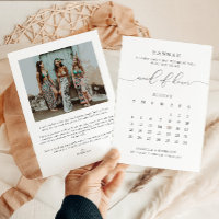 ASHER Modern Script Calendar Maid Honour Proposal