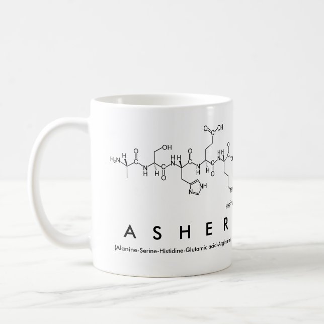 Asher peptide name mug (Left)