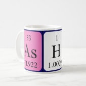 Asher periodic table name mug (Front Left)