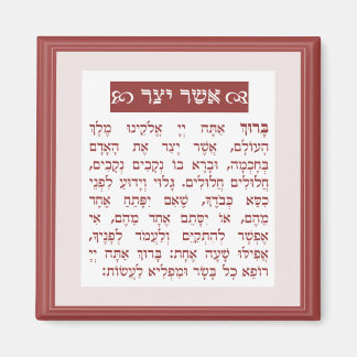 Asher Yatzar blessing - בִּרְכַּת אֲשֶׁר יָצַר Magnet