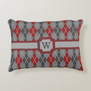 Ashes and Embers Argyle Accent Pillow