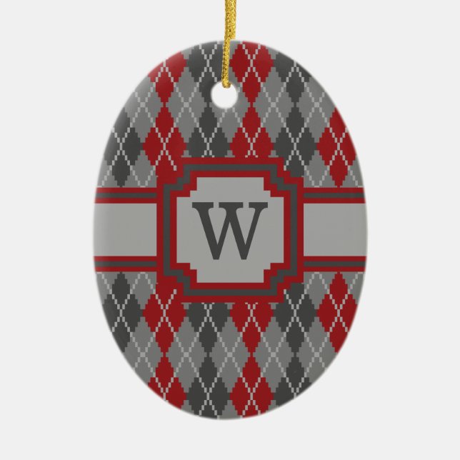 Ashes and Embers Argyle Ornament (Front)