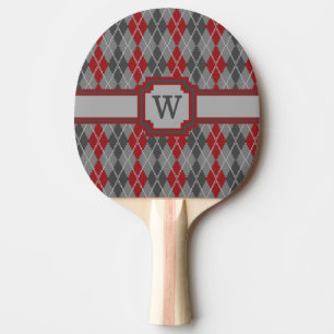 Ashes and Embers Argyle Ping Pong Paddle